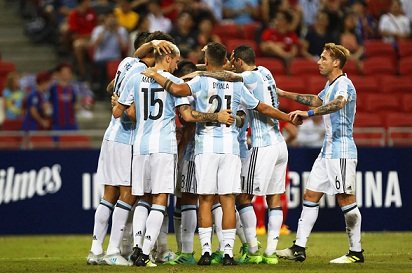Fútbol: ARGENTINA GOLEÓ A SINGAPUR EN UN AMISTOSO