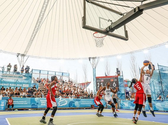 YOG BA 2018: SEGUNDA JORNADA DE BASQUET 3X3 EN PARQUE URBANO