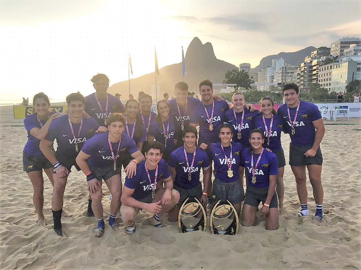 Rugby: LOS SELECCIONADOS ARGENTINOS FEMENINO Y MASCULINO DE BEACH, CAMPEONES EN IPANEMA