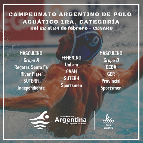 Waterpolo: SE VIENE EL ARGENTINO DE POLO ACUÁTICO EN EL CENARD