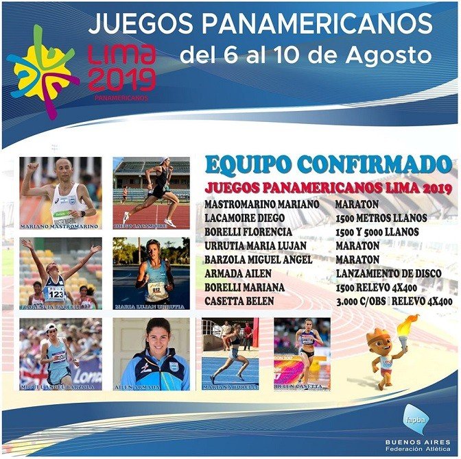 Juegos Panamericanos Lima 2019: ARGENTINA TENDRÁ 22 REPRESENTANTES EN ATLETISMO