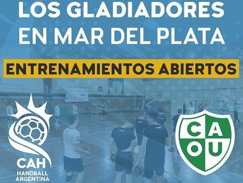 Handball masculino: LOS GLADIADORES ENTRENARÁN EN MAR DEL PLATA