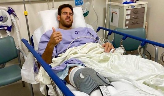 Tenis masculino: DEL POTRO SE SOMETIÓ A UNA NUEVA OPERACIÓN DE SU RODILLA DERECHA