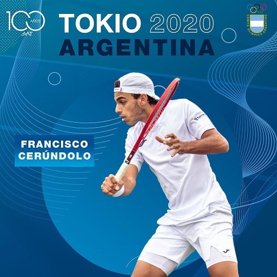 Tenis: FRANCISCO CERUNDOLO CLASIFICADO A LOS JUEGOS OLÍMPICOS TOKIO 2020/1