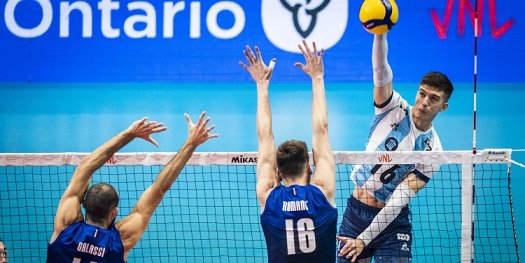Voley masculino: ARGENTINA PERDIÓ CON ITALIA POR LA VNL