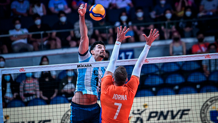 Voley masculino: AJUSTADA DERROTA DE ARGENTINA FRENTE A PAÍSES BAJOS EN LA VNL