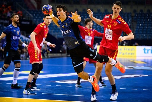 Handball masculino: GRAN TRIUNFO DE LOS GLADIADORES FRENTE A MACEDONIA DEL NORTE EN LA TERCERA PRESENTACIÓN MUNDIALISTA