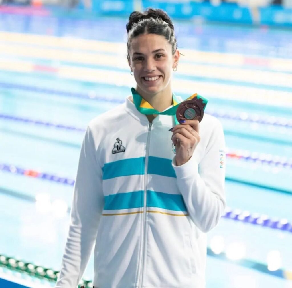 JJPP Santiago 2023: NATACIÓN FEMENINA | ARGENTINA SUMÓ UN BRONCE CON MACARENA CEBALLOS EN LOS 100 METROS PECHO