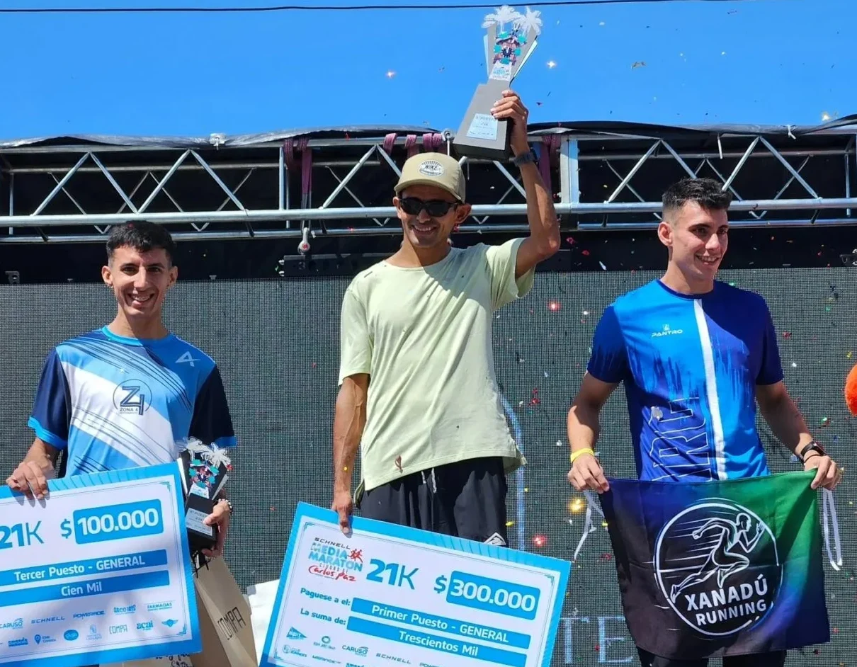 Atletismo: PEDRO GÓMEZ Y ANGELINA REYES GANARON EL MEDIO MARATÓN DE VILLA CARLOS PAZ