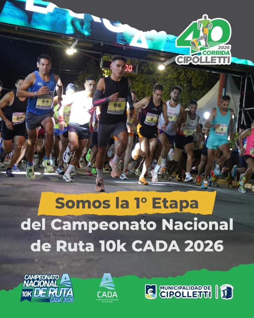 Atletismo: CORRIDA DE CIPOLLETTI Y EL INICIO DEL CAMPEONATO NACIONAL