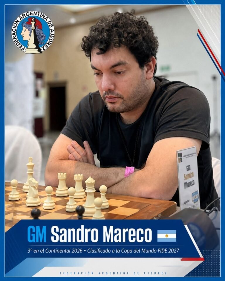 Ajedrez masculino: SANDRO MARECO CON TERCER PUESTO EN CAMPEONATO CONTINENTAL Y CLASIFICACIÓN A LA COPA DEL MUNDO 2027