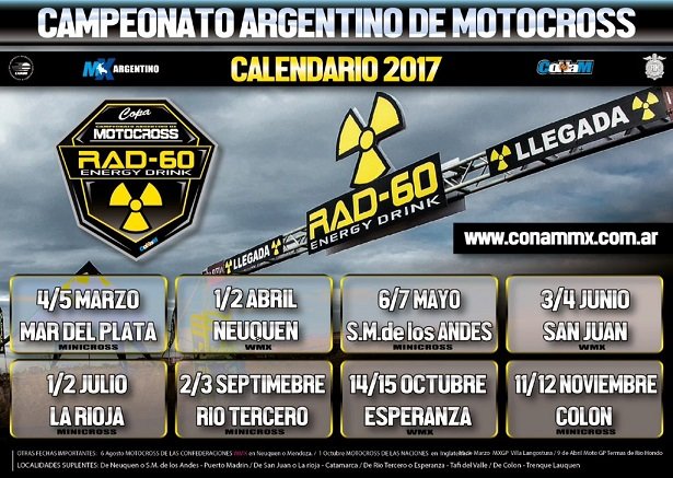 Motocross: CALENDARIO DEL CAMPEONATO ARGENTINO